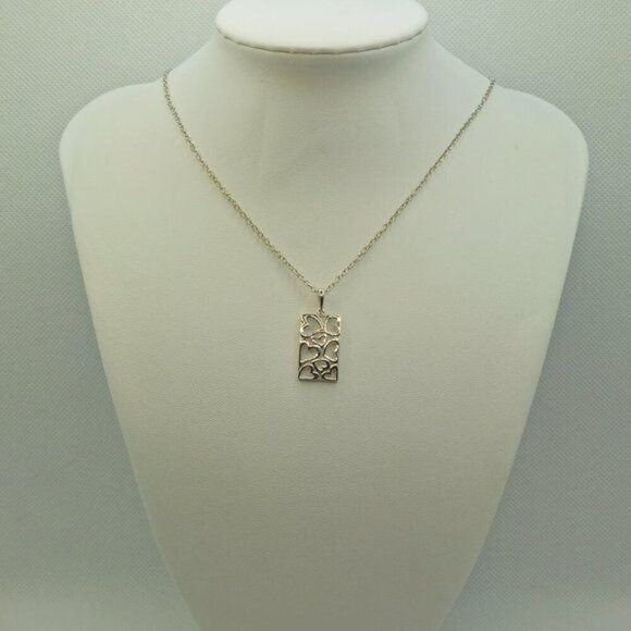 Sterling Silver Open Heart Pendant - Picture 1 of 7